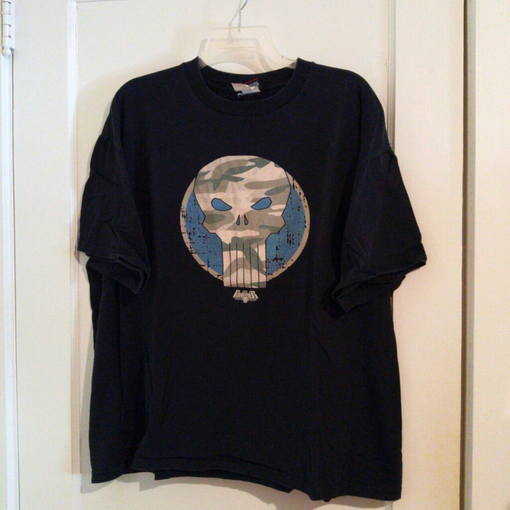 Marvel Punisher camo skull short sleeve t-shirt size men's x-large